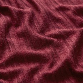 Maille côtelée unie – rouge bordeaux, 