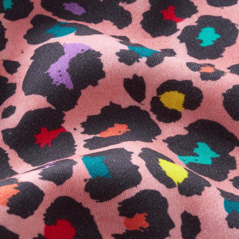 Sweatshirt gratté Motif léopard coloré – rose,  image number 2