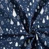 Tissu en coton Popeline petits sapins de Noël – bleu marine/blanc,  thumbnail number 3