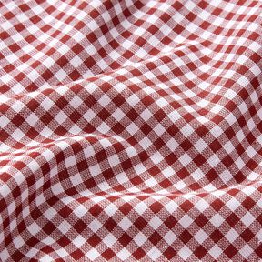 Tissu en coton petit Vichy – rouge foncé/blanc, 