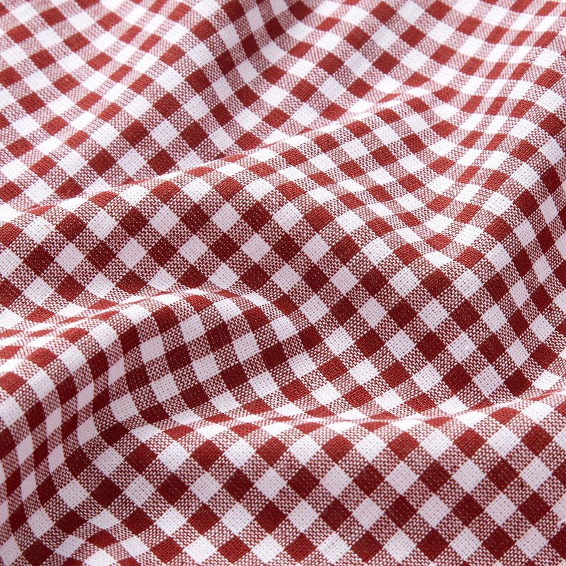 Tissu en coton petit Vichy – rouge foncé/blanc,  image number 2