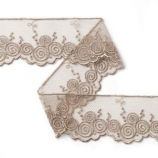 Dentelle de Valencienne [30 mm] - beige foncé, 