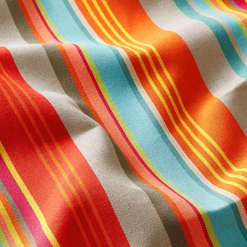 Tissu d’extérieur Canvas Rayures – orange/rouge, image number 2