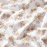 Popeline coton bouquets de fleurs délicats – blanc/marron clair,  thumbnail number 2