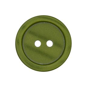 Bouton plastique 2 trous Basic - olive, 