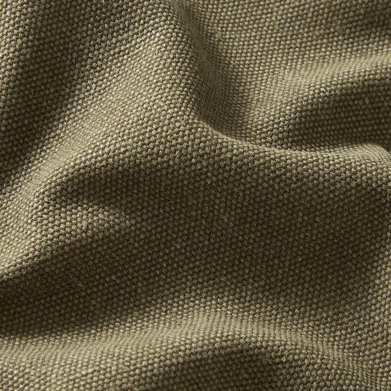 Tissu de décoration Canvas ciré – kaki, image number 2