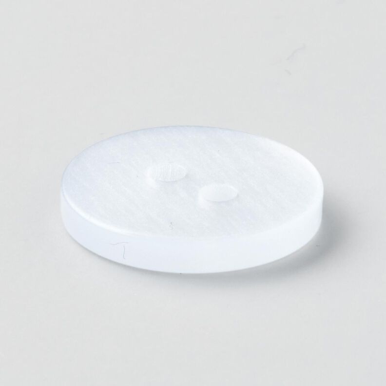Bouton 2 trous brillant [Ø 15 mm] – blanc,  image number 3