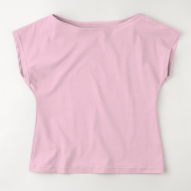 Jersey coton Medium uni – rose,  image number 6