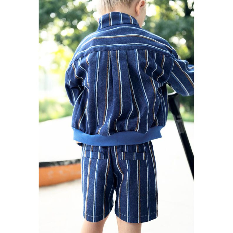 Jeans Rayures tissées | Poppy Fabrics – indigo,  image number 5