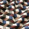Tissu de décoration Semi-panama cubes minimalistes – nature/bleu,  thumbnail number 2