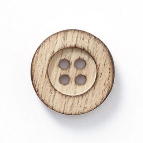 Bouton en bois 4 trous – nature, 