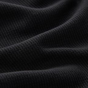 Jersey gaufré Uni – noir, 