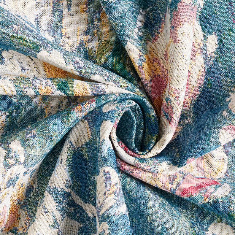 Tissu de décoration Gobelin Seerosen – beige clair/vert,  image number 3