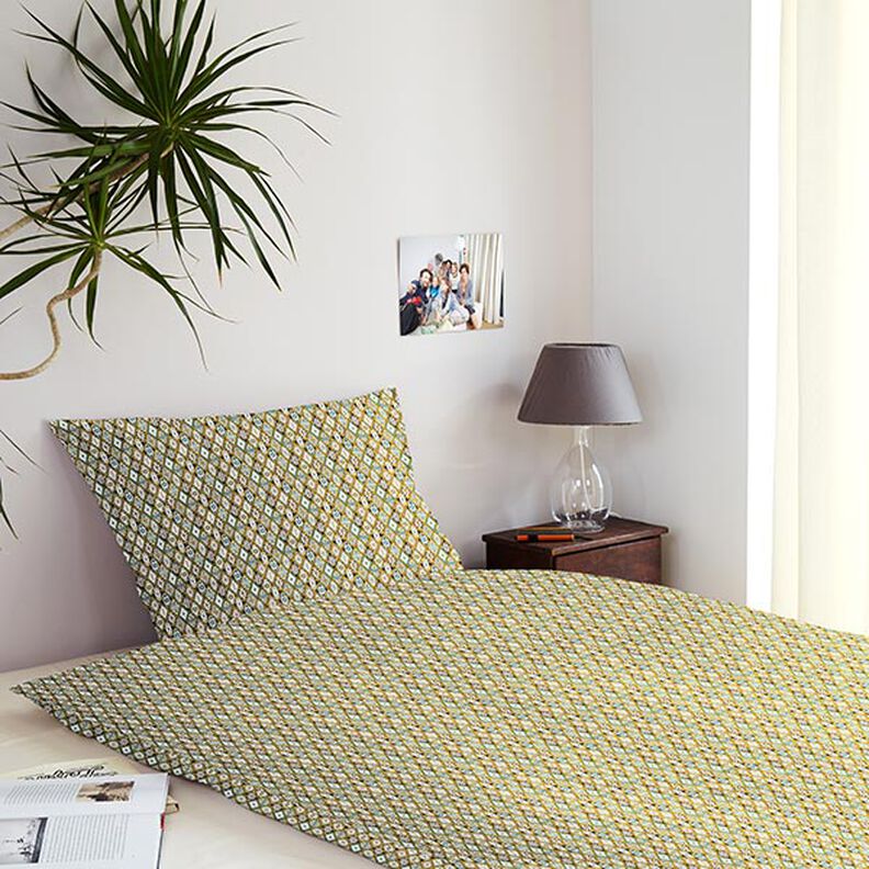 Tissu en coton Cretonne Ethnique – moutarde, image number 8
