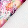 Tissu texturé stretch fleurs à l’aquarelle, impression numérique – lavande/orange pêche,  thumbnail number 4