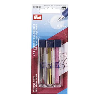 Mines de rechange pour crayon à mines [ Ø 0,9mm ] | Prym – mélange de couleurs, 