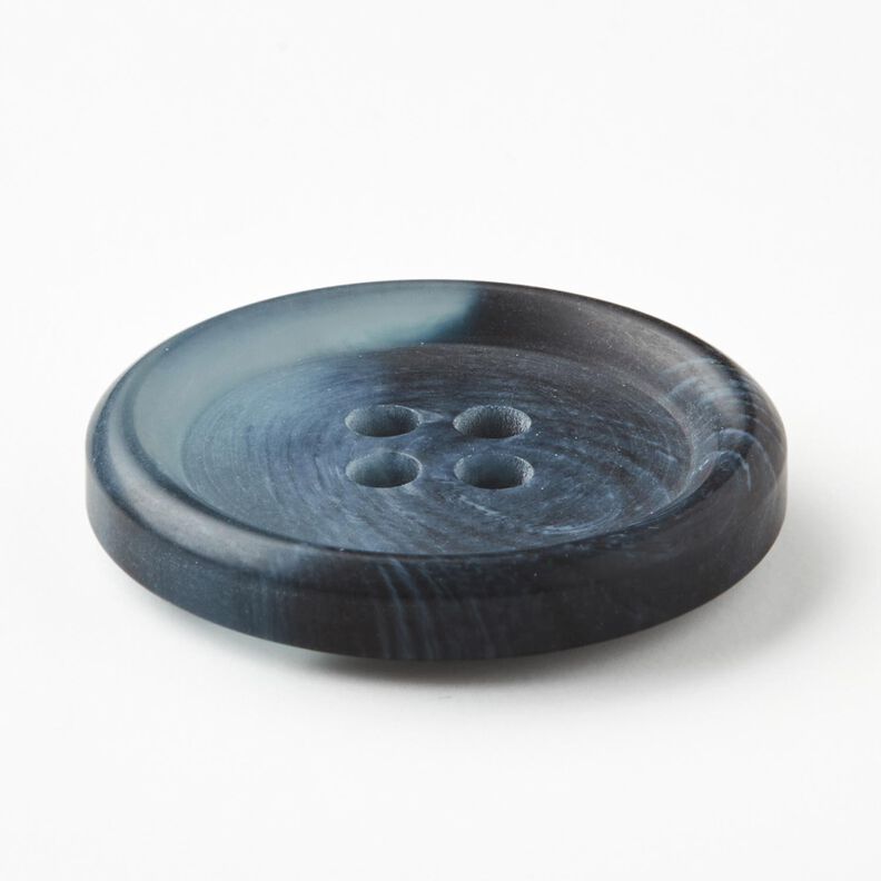 Bouton 4 trous rond [Ø 25 mm] – bleu jean,  image number 2