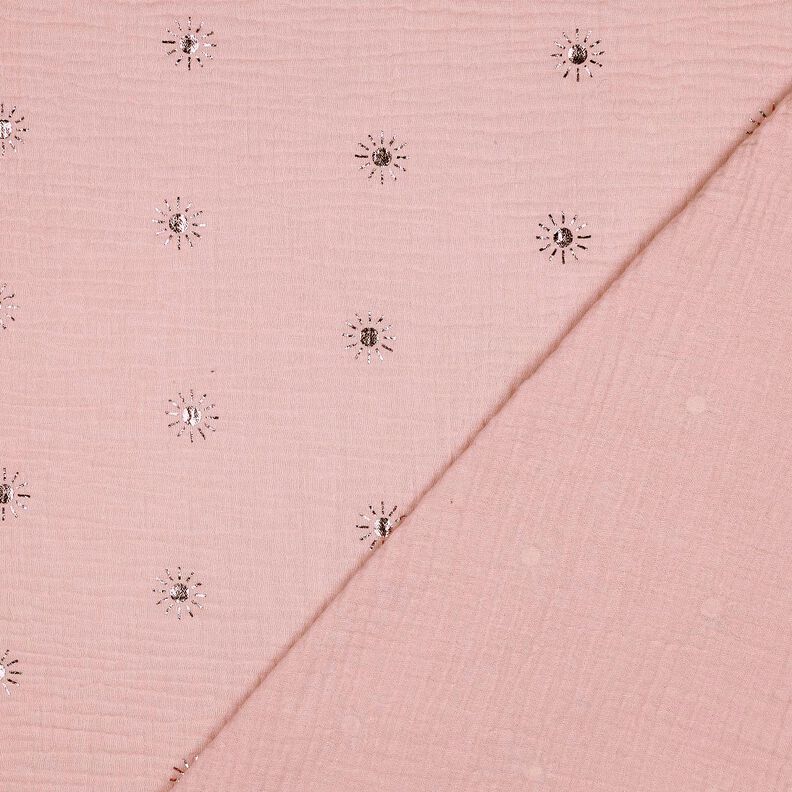 Tissu double gaze de coton Sonnen Imprimé feuille | Poppy Fabrics – vieux rose clair/violet pastel,  image number 4
