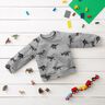 French Terry Sweat d’été Dinosaures – argent/noir,  thumbnail number 5