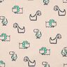 Flanelle coton Dinosaures effrontés | Poppy Fabrics – nature/vert émeraude,  thumbnail number 1