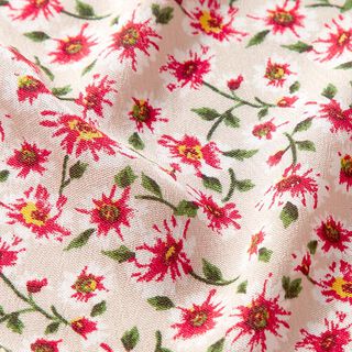 Crêpe viscose mer de fleurs – beige clair, 