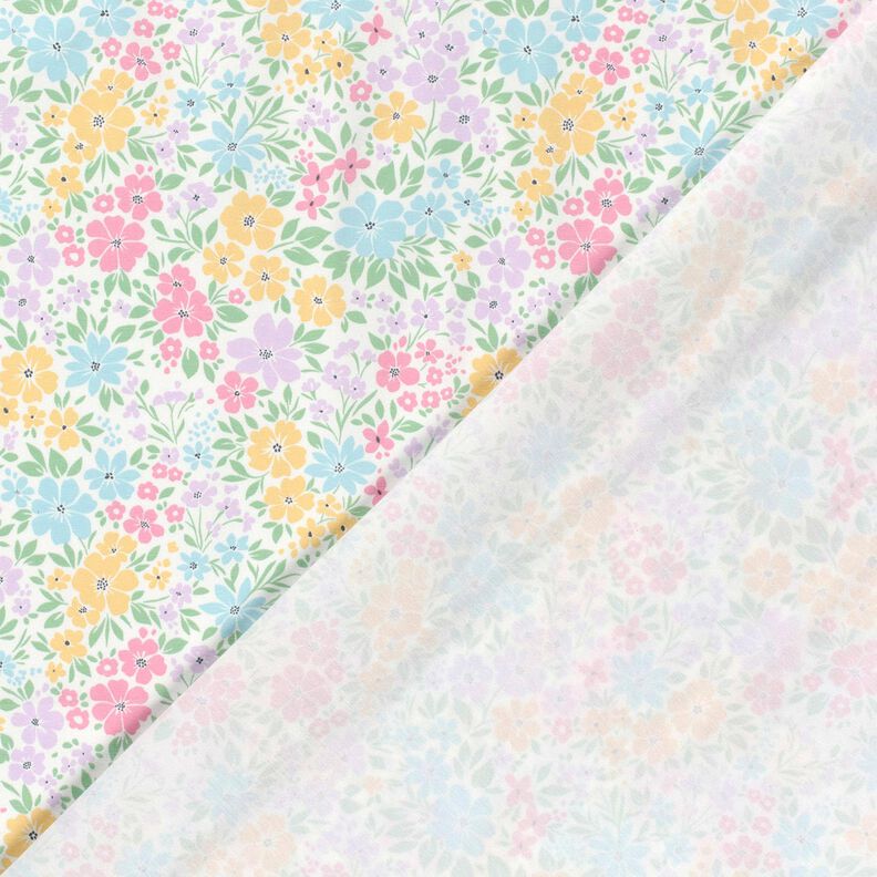 Jersey coton Tendre prairie fleurie – ivoire/lilas pastel,  image number 4