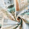 Tissu de décoration Semi-panama Collage vacances à la plage – beige clair/eucalyptus,  thumbnail number 3