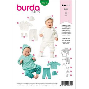 Kit nourrisson, Burda 9315 | 56-80, 