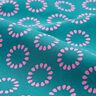 Coton enduit Cercles colorés – pétrole/violet pastel,  thumbnail number 2