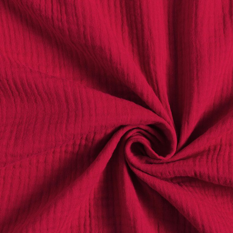 GOTS Tissu double gaze de coton | Tula – carmin,  image number 1