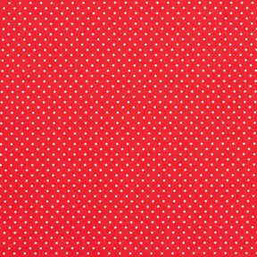 Popeline coton Petits pois – rouge/blanc, 