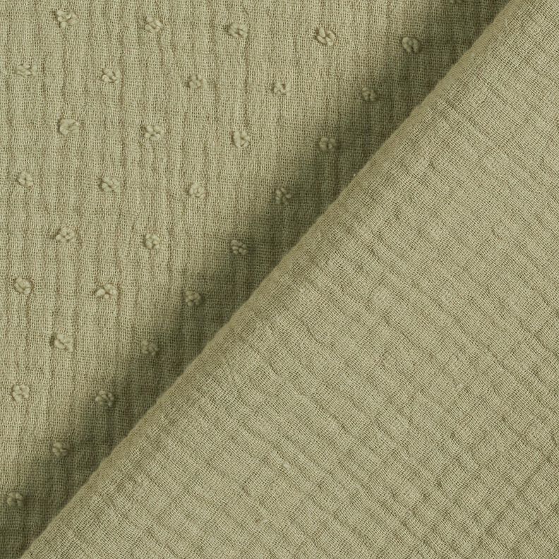 Tissu double gaze de coton dobby – roseau,  image number 4