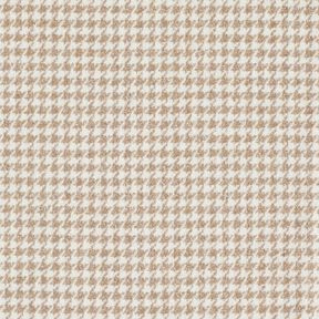 Tissu pour manteau Mélange de laine Motif pied-de-poule pailleté – mocca/écru, 