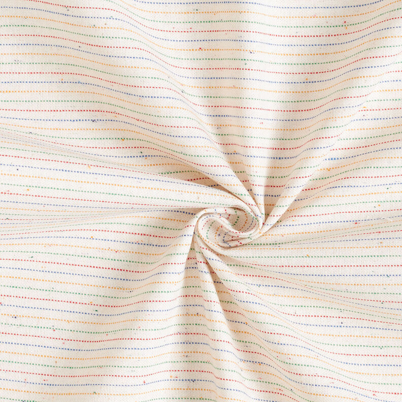 Tissu de décoration Semi-panama Rayures multicolores – nature, image number 3