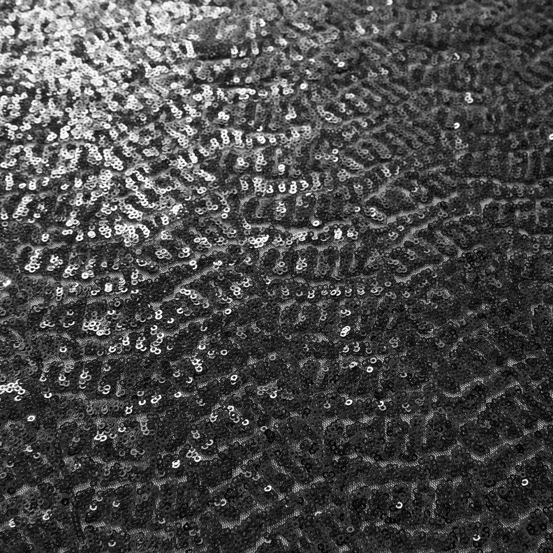 Tissu à micro paillettes uni – noir,  image number 6