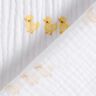 Tissu double gaze de coton Jolis canetons – blanc/or,  thumbnail number 4