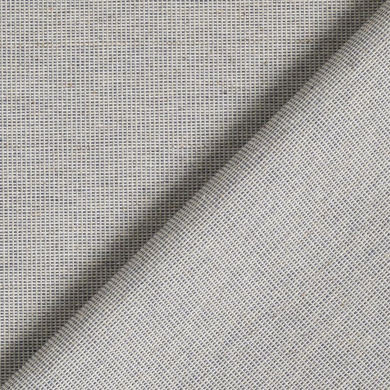 Tissu de décoration Canvas Mélange lin – gris bleu/nature,  image number 3