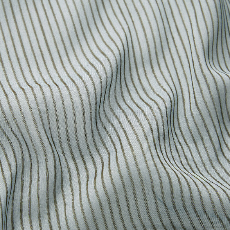 Mousseline de soie à fines rayures – bleu clair/gris foncé,  image number 2
