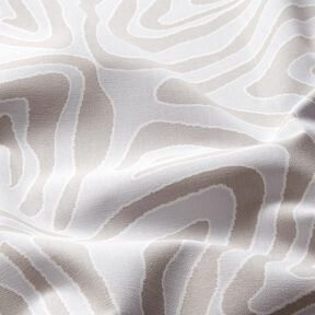 Tissu de décoration Semi-panama Motif zébré – argent/gris clair, 