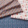 Tissu en coton Popeline kleine Blüten – indigo/vieux rose clair,  thumbnail number 5