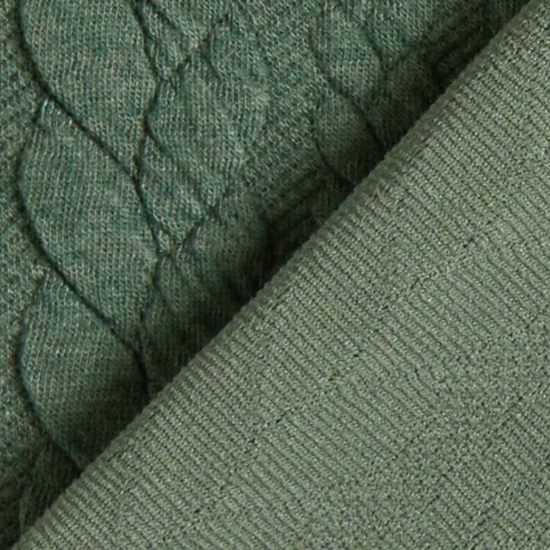 Jersey jacquard Cloqué Torsades – vert foncé,  image number 4