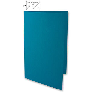 Carte B6 – bleu turquoise, 