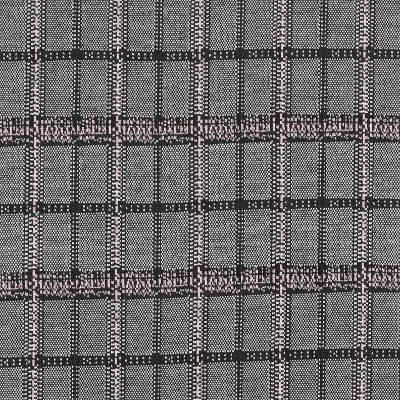 Maille jacquard à carreaux – noir/blanc, image number 1