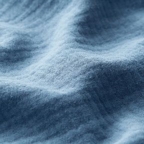 Tissu double gaze de coton – bleu jean, 