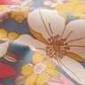 Tissu en coton Cretonne Grands motifs de fleurs – gris bleu/rose vif,  thumbnail number 2