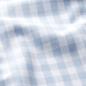 Tissu en coton Vichy à carreaux 1 cm – jean bleu clair/blanc, 