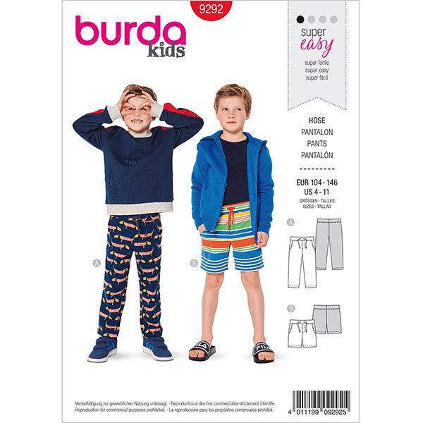 Pantalon, Burda 9292 | 104-146,  image number 1