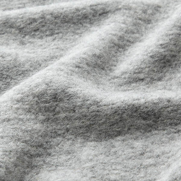 Maille pour manteau en laine mélangée chinée – argent,  image number 2