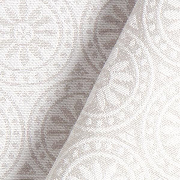 Tissu d'extérieur Jacquard Ornements cercle – gris clair/écru,  image number 4