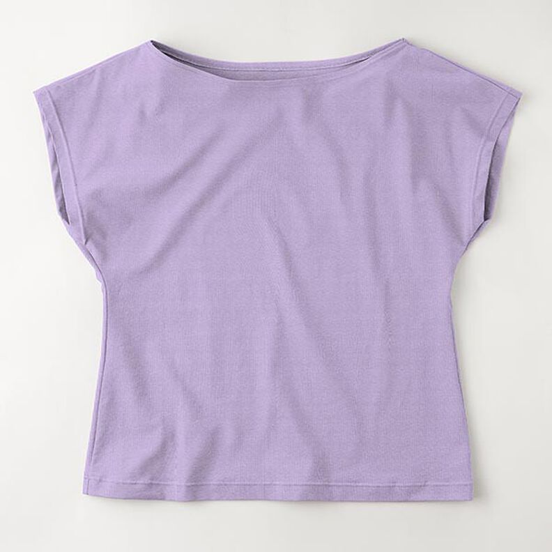 Jersey coton Medium uni – mauve,  image number 8